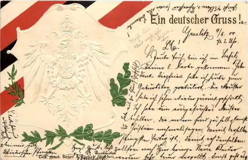 Ein Deutscher Gruss - Prägekarte -634984