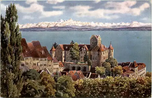 Meersburg, Blick auf das Gebirge -522866