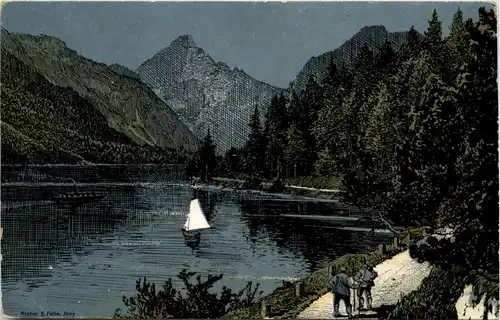 Plansee in Tirol - Künstler-AK Eugen Felle -606112