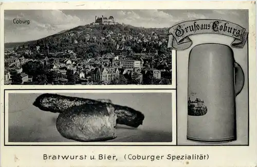 Gruss aus Coburg - Bratwurst und Bier -635444