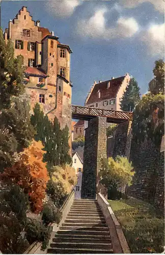 Meersburg, Aufgang zur Oberstadt und Schloss -522792