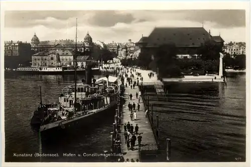 Konstanz, Hafen und Conziliumsgebäude -521868