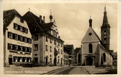 Rottenburg a. N., Rathaus u. Domkirche -523216