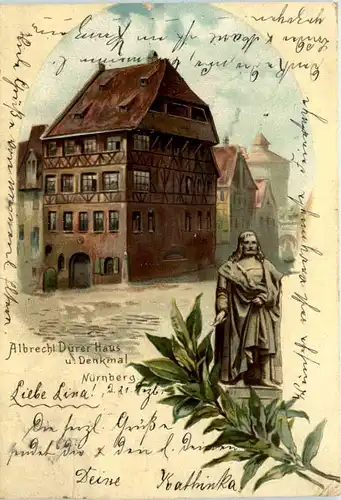 Nürnberg - Albrecht Dürer Haus - Litho -635704