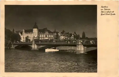 Konstanz, Rheinausfluss mit Horst-Wessel-Brücke -523418