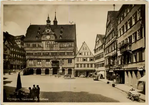 Tübingen, Marktplatz mit Rathaus -523158