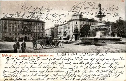 Würzburg - Kaiserplatz vom Bahnhof -635784