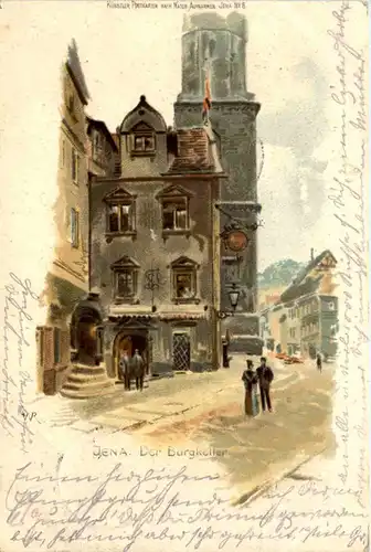 Jena - Der Burgkeller - Litho -635090