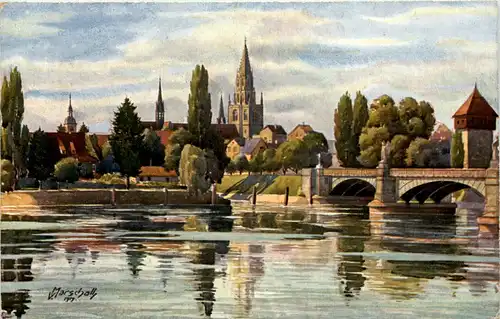 Konstanz, Rheinbrücke, Rheintorturm und Münster -523442