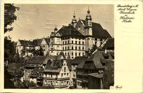 Landsberg a Lech, Adolf-Wagner-Oberschule u. Malteserkirche -523356