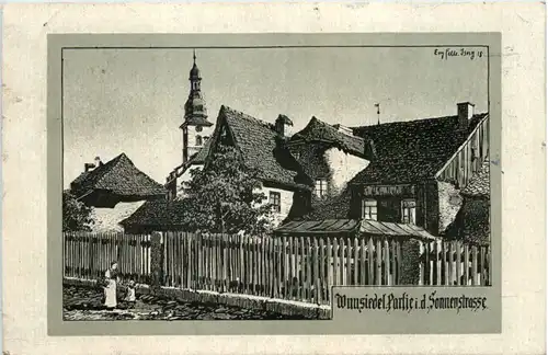 Wunsiedel - Partie in der Sonnenstrasse - Künstler-AK Eugen Felle -607072