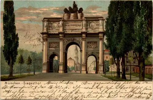 München - Siegesthor - Litho -635390