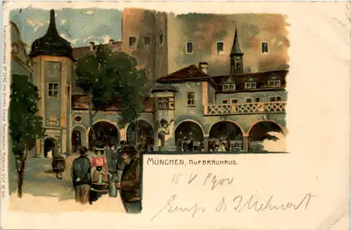 München - Hofbräuhaus - Litho -635410