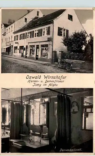 Isny - Friseur Oswald Wirnshofer - Künstler-AK Eugen Felle -607312