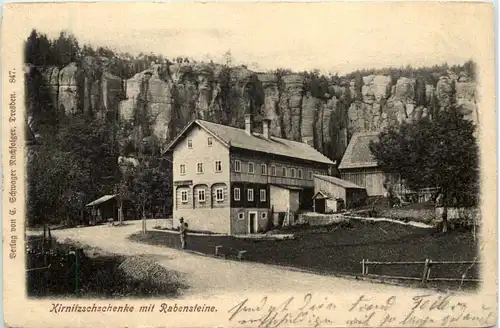 Sächs. Schweiz,, Kirnitschschenke mit Rabensteine -523676