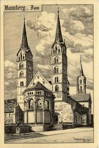 Bamberg - Dom - AK Eugen Felle -607392