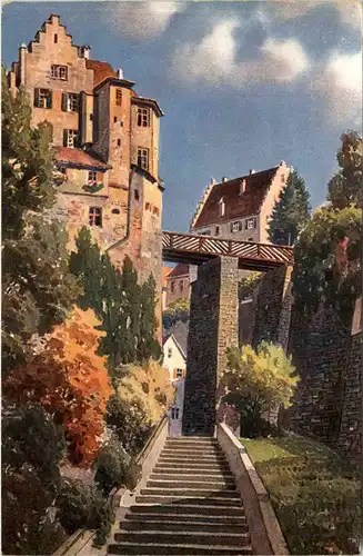 Meersburg, Aufgang zur Oberstadt und Schloss -522868