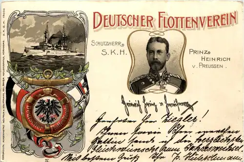Deutscher Flottenverein - Prägekarte -635308