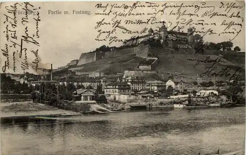 Würzburg - Partie mit Festung -636434