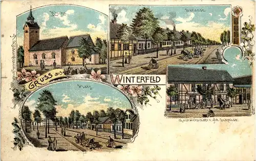 Gruss aus Winterfeld - Litho - Apenburg -634966