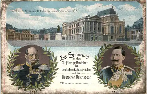 Erinnerung an das 30jährige Bestehen des Deutschen Kaiserreiches - Versailles - Privatganzsache -635026