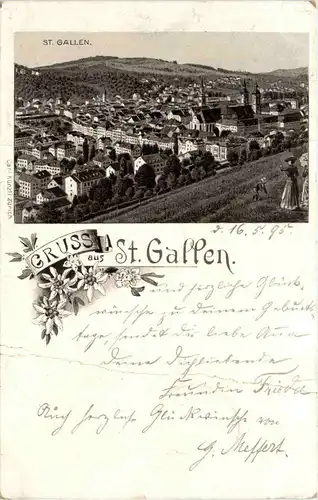 Gruss aus St. Gallen - Litho 1895 -636614