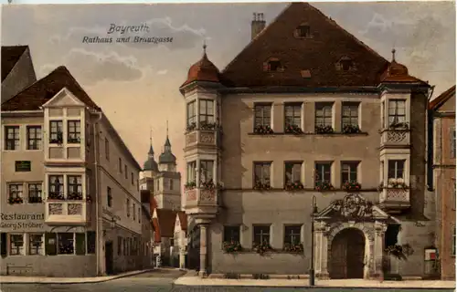 Bayreuth - Rathaus und Brautgasse -635568