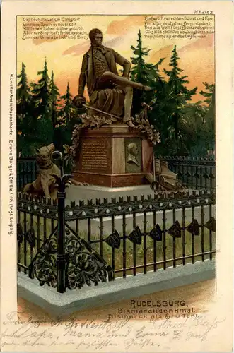 Rudelsburg - Bismarckdenkmal - Litho -635066