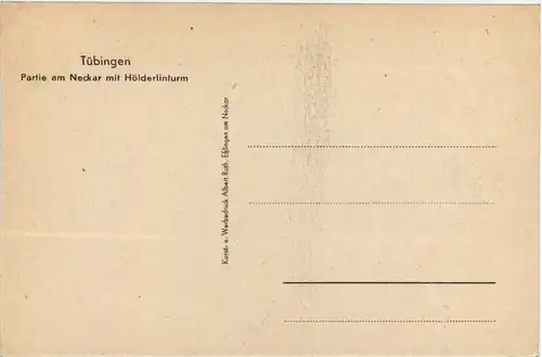 Tübingen, Partie am Neckar mit Hölderlinturm -523188