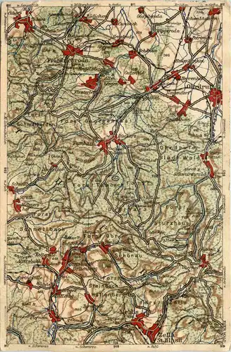 Dietharz Schönau Friedrichroda - Landkarte Map -635106