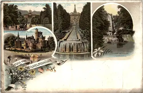 Gruss von Wilhelmshöhe - Kassel - Litho -636270