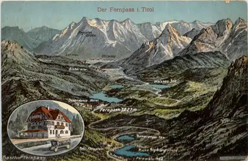 Fernpass in Tirol - Künstler-AK Eugen Felle -607942