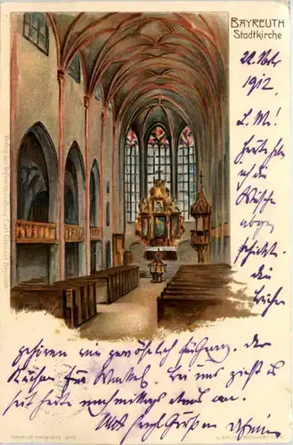 Bayreuth - Stadtkirche - Litho -635500