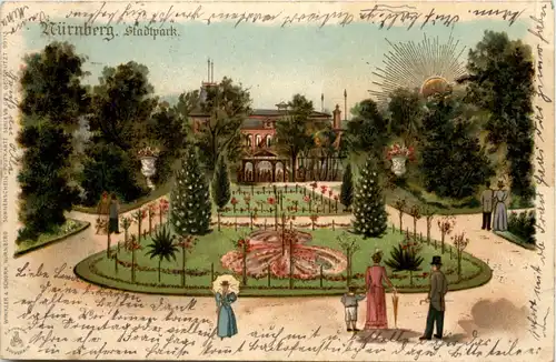 Nürnberg - Stadtpark - Litho -635688