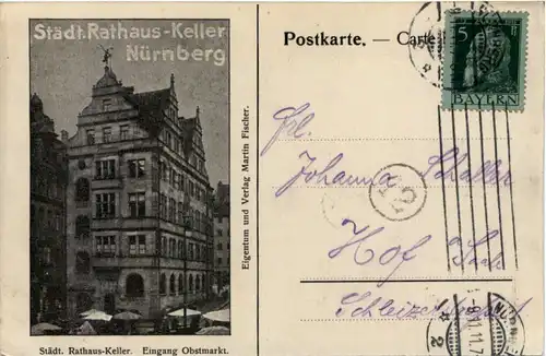 Nürnberg - Rathauskeller siehe Rückseite -635708