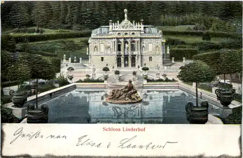 Schloss Linderhof - Reliefkarte - Ettal -636814