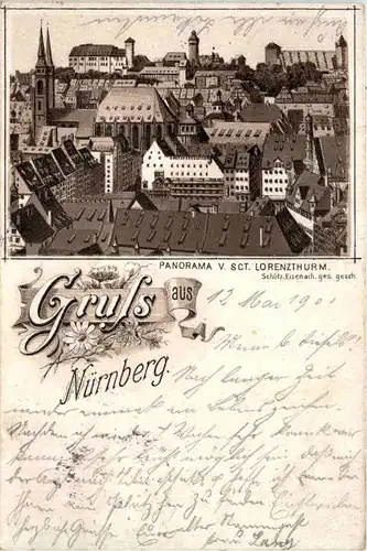 Gruss aus Nürnberg - Litho -635620