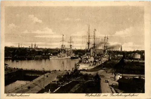 Wilhelmshaven - Hafenbild im Reichskriegshafen -499506