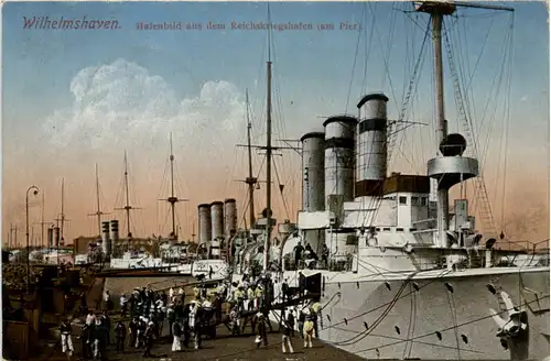 Wilhelmshaven - Hafenbild aus dem Reichskriegshafen -499586