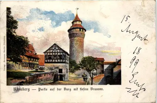 Nürnberg - Partie auf der Burg mit tiefem Brunnen -635612