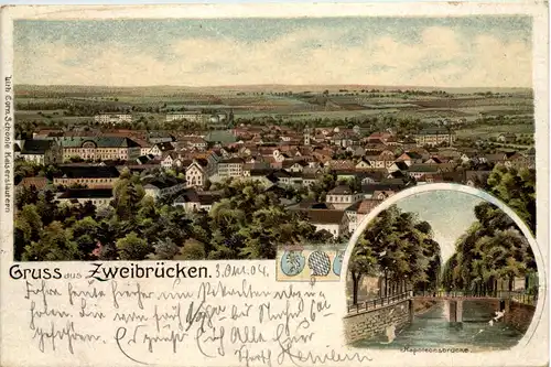 Gruss aus Zweibrücken - Litho -637274