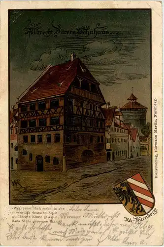 Nürnberg - Albrecht Dürer Haus - Litho -635706