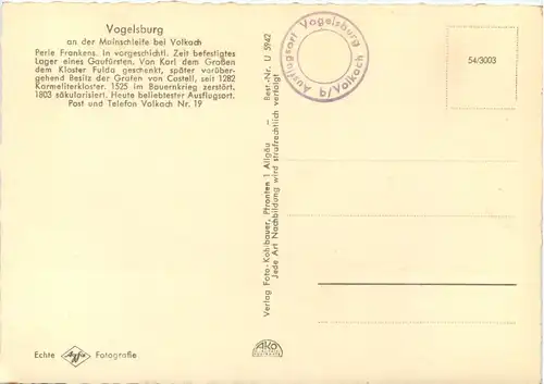 Gruss von der Vogelsburg bei Volkach - Wein -636040