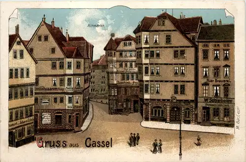 Gruss aus Cassel - Litho - Altmarkt -637294