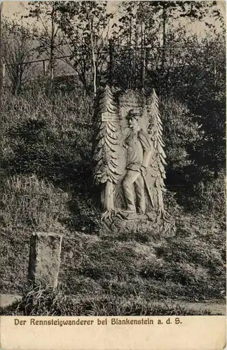 Der Rennsteigwanderer bei Blankenstein a.d.S. -637414
