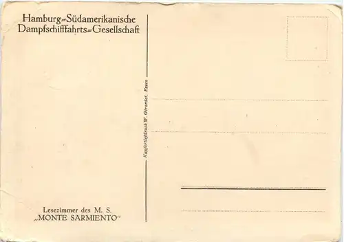 MS Monte Sarmiento - Hamburg Südamerikanische Dampfschifffahrts Gesellschaft -635966
