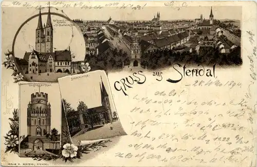 Gruss aus Stendal - Litho 1894 Vorläufer -634902