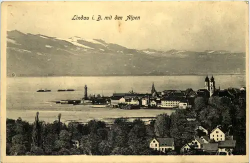 Lindau mit Alpen -608874