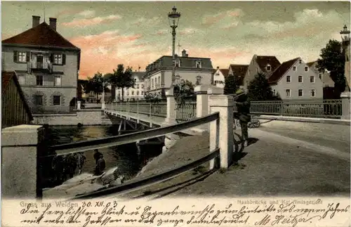 Gruss aus Weiden - Naabbrücke und Amtsgericht -637210