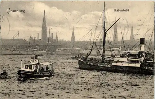 Hamburg - Hafenbild - Feldpost -636212